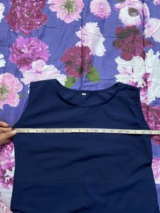Navy Blue Sleeveless Top