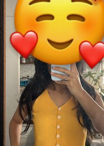 Mustard Button-Down Tank Top