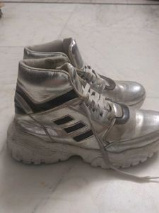 Silver High Top Sneakers