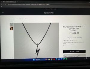Men&#39;s Black Mamba Necklace &amp; Ring free size