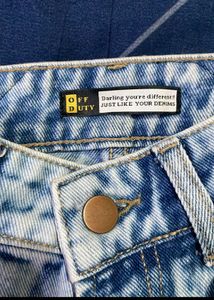 Off duty Distressed Wide Leg Jeans