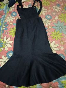 Navy Blue Woolen Maxi Dress New With Tag