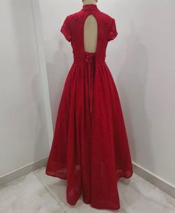 Red Embroidered Party Dress❤️🐣🌸