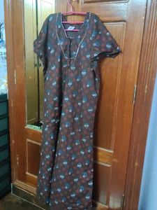 Brown Polka Dot Loungewear Dress