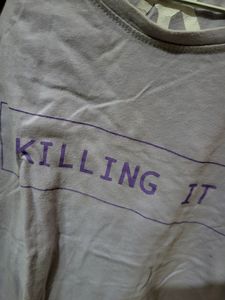 Crop Tshirt Lavender Color