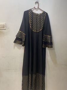 Black Anarkali With Dupatta