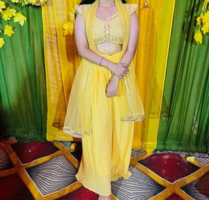 Light Yellow Haldi Plazzo Set