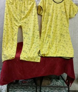 Floral Night Suit Set