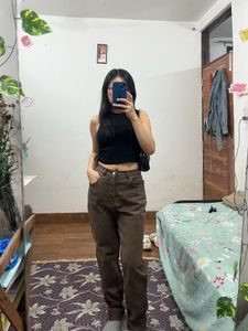 Brown Highwaist Mom Jeans