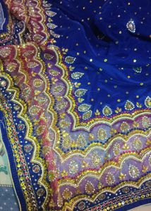 Embroidery Saree With Stiched Blouse