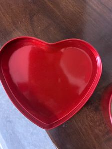 Red Heart-Shaped Tin