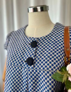 Cute Checked Knit Mini Dress