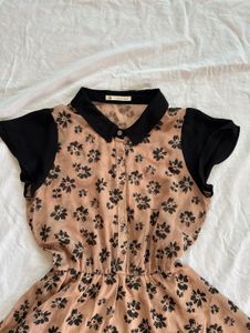 Floral Dress with Collar