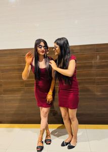 Maroon Bodycon Short Middi