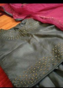 Embellished Grey &amp; Pink Outfit