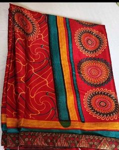 New Saree With attached Blouse Piece