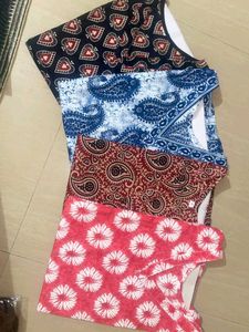 Patterned V-Neck Tops Bundle