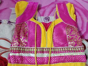 3pcs Long Netted Anarkali