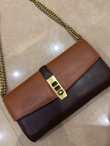 Two-Tone Chain Strap Bag