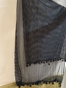 Black Striped Dupatta