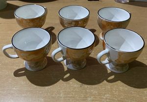 Vintage-Style Mini Ceramic Cups – Set of 6 | Rusti