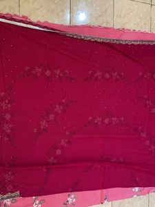 Rani Pink Party Wear Saree