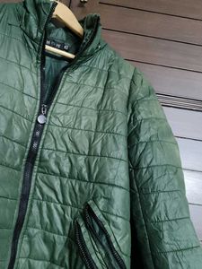 Women Olive Green Padded Jacket