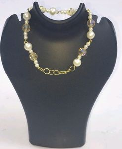 Korean Braslate Trend gold cream pearls natural