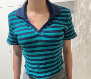Polo Crop Shirt