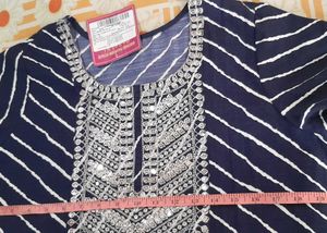 Elegant Striped Kurti Set