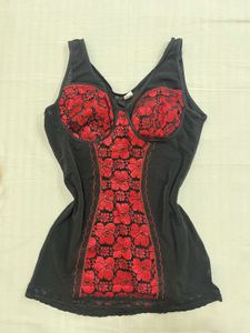 Black & Red Lace Bustier Tank Top