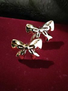 Cute Gold Bow Earrings