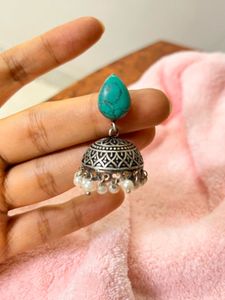 Oxidised Jhumka Earrings