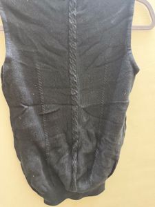 black cotton vest