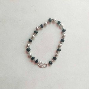 Pure Silver &amp; Black Crystals Baby Nazariya 1 Piece