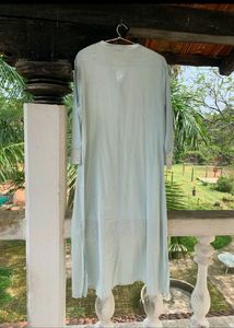 LIGHT SEA GREEN LONG KURTA OR DRESS