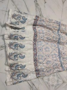 Bombay paisley print white dress