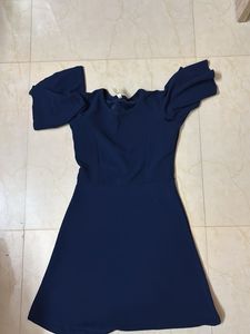 Navy Blue Fit & Flare Dress