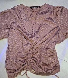 Mauve Animal Print Top