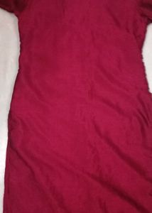 Maroon Embroidered Kurti