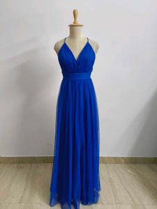 Royal Blue Tulle Gown