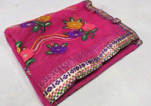 Pink Embroidered Saree Sale
