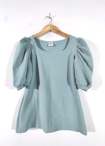 Light Teal Blue Top