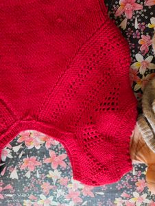 Hand-Knitted Red Balaclava