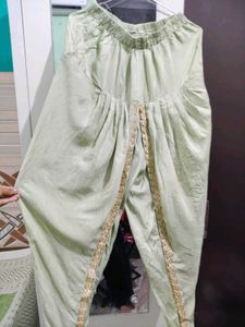 Fluorescent Dhoti Salwar With Golden Border