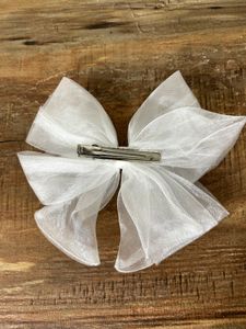 White Organza Hair Bow