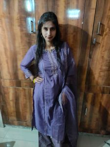 Elegant Purple Kurta Set