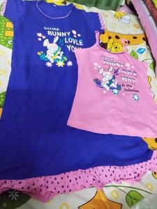 Matching Bunny  Night Suit Set