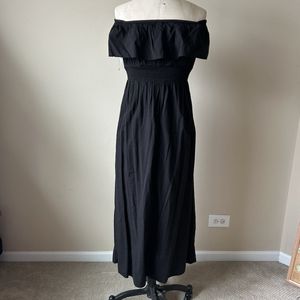 Old Navy Imported New Black Off--Shoulder Maxi