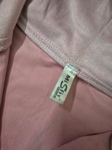 Pink Fur Cropped Hoodie